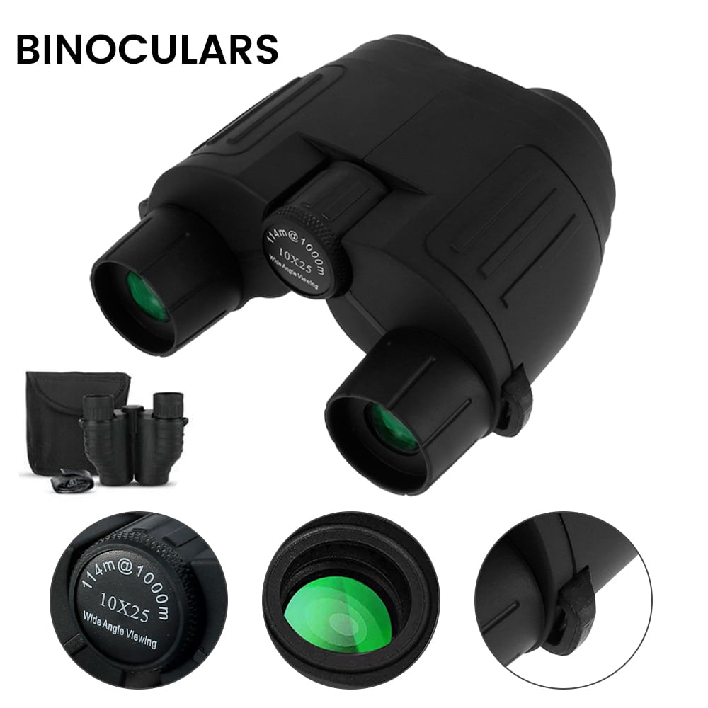 Compact 10x25mm Day/Night Binoculars BAK4 Prism FMC Lens for Bird Watching+Bag 