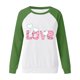 thumbnail image 3 of Gibobby Sudadera Mujer Moda Mujer Día de San Valentín Divertido Estampado Mangas raglán Cuello redondo Sin sombrero Casual Sudadera con capucha Top 3 (Verde, M), 3 of 5