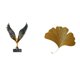 thumbnail image 1 of Escultura de hoja de ginkgo de resina, adorno Feng Shui decorativo de hierro forjado montado en la pared, arte abstracto para sala de estar, ofi, 1 of 8
