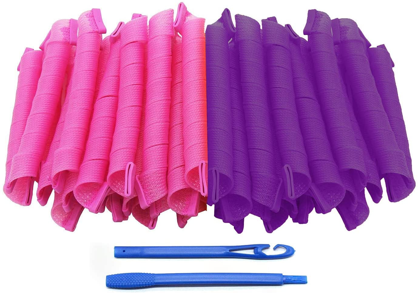 40 Pack Magic Hair Curlers Spiral Curls Styling Kit,No Heat Hair
