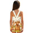 thumbnail image 2 of Uourmeti Easter Highland Calf Print Girls' Skirted One-Piece Swimsuit - Quick Dry Stretch Swim Dress for Beach & Pool, Sizes 3-13 Years, 2 of 8