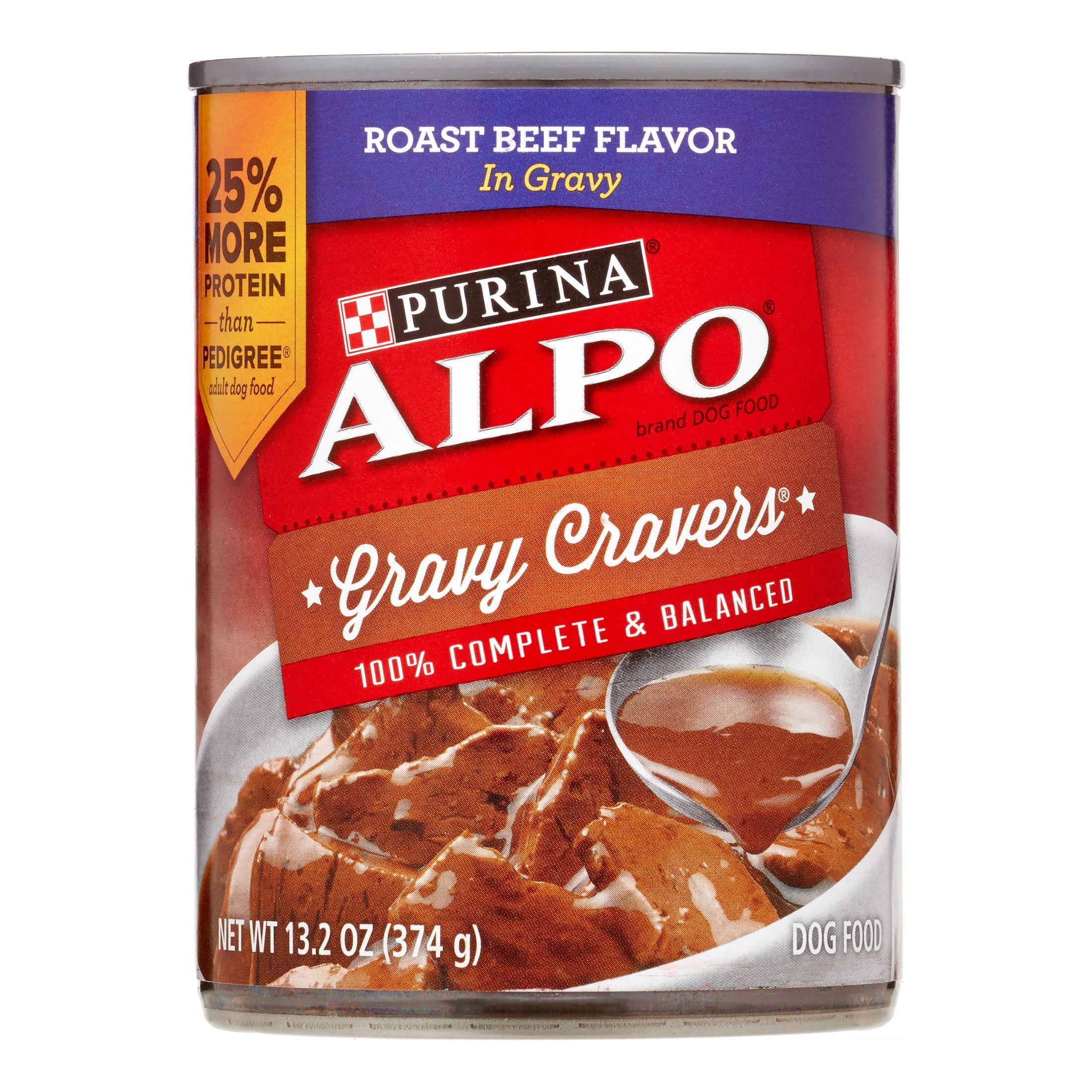 ALPO Gravy Cravers Roast Beef Flavor in Gravy Wet Dog Food, 13.2Oz, Case of 12