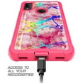 thumbnail image 4 of Alcatel 3V 2019 Case, KAESAR Hybrid Bling Glitter Sparkle Pink Marble Graphic Fashion Cute Colorful Silicone Skin Cover Armor Case for Alcatel 3V 2019, 4 of 5