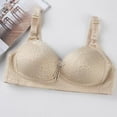 thumbnail image 3 of Mrat Women's Everyday Wear Bra Woman'S Embroidered Glossy Comfortable Breathable Bra Underwear No Rims Cute Bras for Small Chested Women S-1997 Khaki 38, 3 of 5