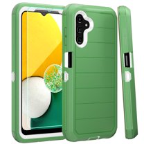 NIFFPD Samsung Galaxy A13 5G Case with Screen Protector Tough Rugged Shockproof Protective Phone Case for Galaxy A13 5G Green&White