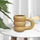 thumbnail image 3 of Taza Regalos Taza de Café Taza de Agua Decorativa Taza de Jugo con Forma de Neumático con Personalidad Amarillo cremoso, 3 of 6