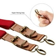thumbnail image 2 of Buyless Fashion Leather End 2 Pack Suspenders for Men - 48" Elastic Adjustable Straps 1" - Y Back with Metal Hooks - 5139-2-Red, 2 of 7