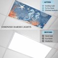 thumbnail image 4 of 4 Pack Sea Corals Seahorse Fluorescent Light Covers for Ceiling Lights Summer Beach Sea Stars Dark Blue Magnetic Ceiling Light Covers Overhead Light Filters for Office Classroom Home, 4 of 9