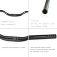thumbnail image 3 of UPANBIKE Mountain Bike Handlebar MTB Bicycle Bar Aluminum Alloy φ31.8mm, 28.3inch (720mm)Long, 50mm Riser, Black, 3 of 6