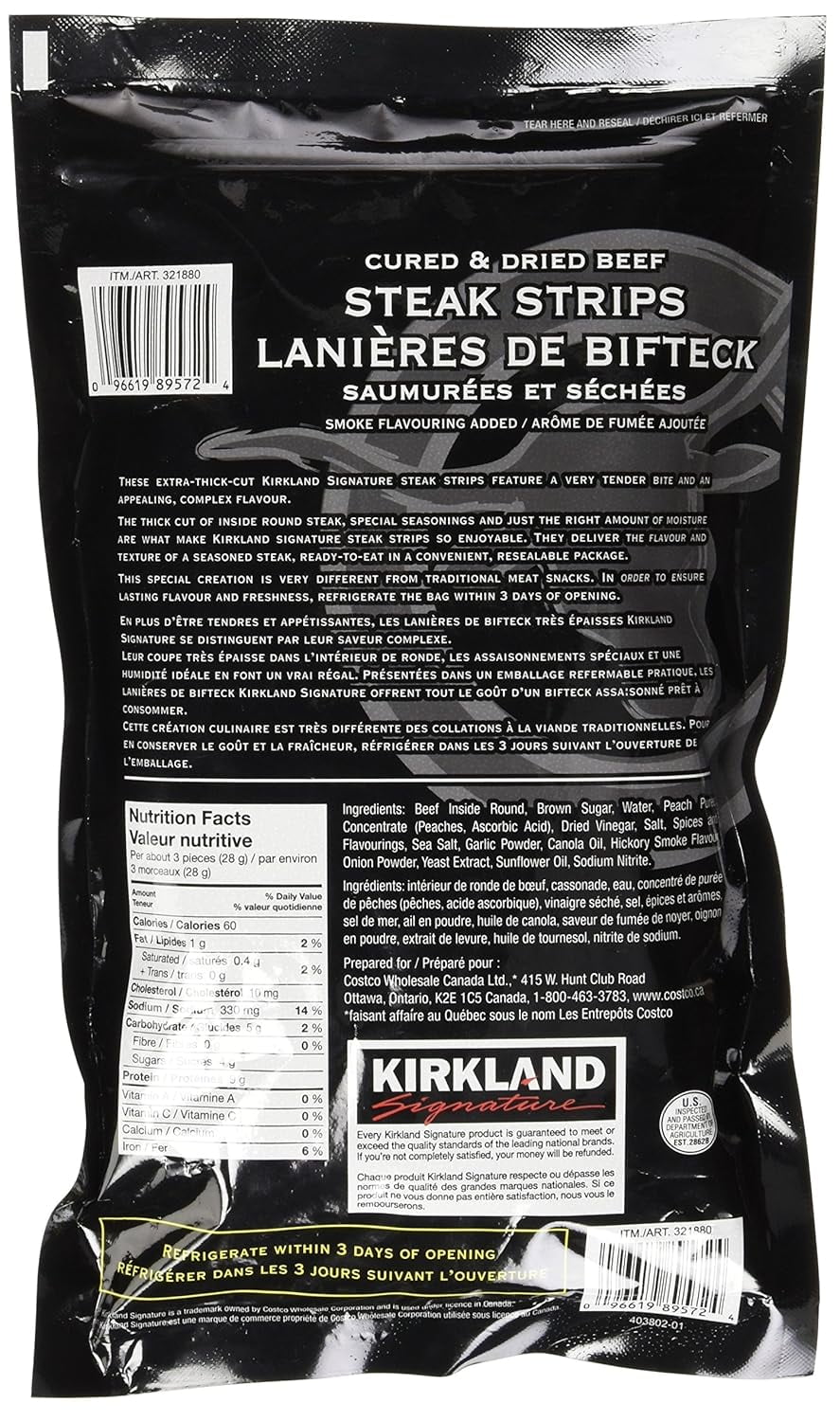 Premium Beef Steak Strips Jerky 12 Oz 2 Pack