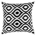 thumbnail image 2 of TreeWool (Pack of 2) Ogee Ikat Accent Decorative Cotton Throw Pillow Covers (16 x 16 Inches, Black), 2 of 6