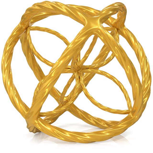 Everydecor Metal Decorative Sphere For Home Decor (Trendy Gold)