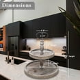 thumbnail image 5 of Two Tiered Tray,Distressed Wood Two Tier Tray,Decorative Rustic Wooden 2 Tier Serving Tray Cake Stand for Kitchen and Seasonal Decor,Brown, 5 of 8