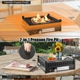 thumbnail image 3 of Topbuy Portable Propane Fire Pit 40,000 BTU Tabletop Fire Pit for Tables with 2” Umbrella Hole Compact Propane Fire Pit, 3 of 9