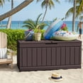 thumbnail image 7 of Homall 82 Gallon Outdoor Storage in Resin Deck Box Lockable Deck Box, Brown, 7 of 7