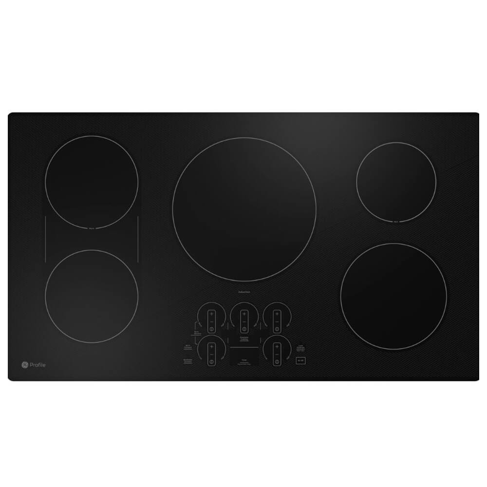 GE Profile PHP9036DTBB 36 inch Black Stainless Steel 5 Burner Induction