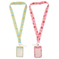 thumbnail image 1 of 2Pcs ID Card Holder Card Sleeve Bus Card Holder Work Card Protector Hanging Card Case with Lanyard, 1 of 8