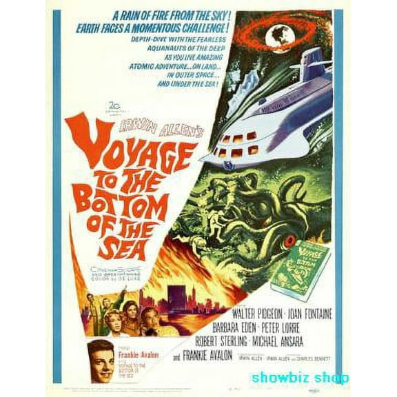 Voyage To The Bottom Of The Sea Movie Poster 12x16 Print on Metal Sign 12in x 16in Square Adults Z Posters