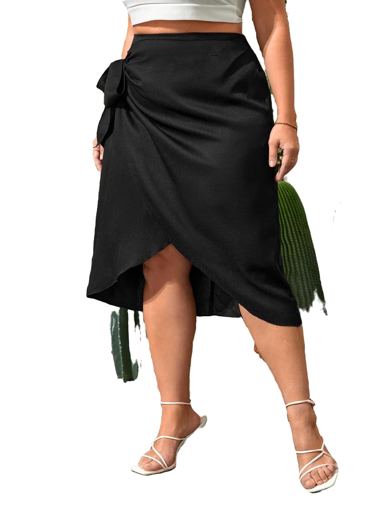 Pcelonora hw clearance midi wrap skirt