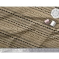 thumbnail image 3 of Soimoi Brown Cotton Duck Fabric Aztec Geometric Printed Craft Fabric by the Yard 56 Inch Wide, 3 of 3