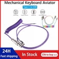 thumbnail image 2 of Cable en espiral para teclado mecánico de 104 teclas, Cable tipo C, Cable de puerto Usb personalizado, Cable en espiral de aviador para accesorios de teclado para juegos Tan Jianjun unisex, 2 of 2