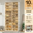 thumbnail image 2 of golytefs 10 Tiers 40 Pairs Foldable Shoe Rack Organizer Plastic Shoe Cabinet (White), 2 of 9