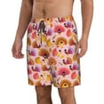 thumbnail image 2 of KLL Happy Thanksgiving Turkey Men's Casual Summer Beach Shorts Hawaiian Shorts with Pockets-Medium, 2 of 5