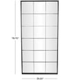 thumbnail image 3 of DecMode 39" x 79" Black Metal Window Pane Inspired Floor Mirror, 3 of 9