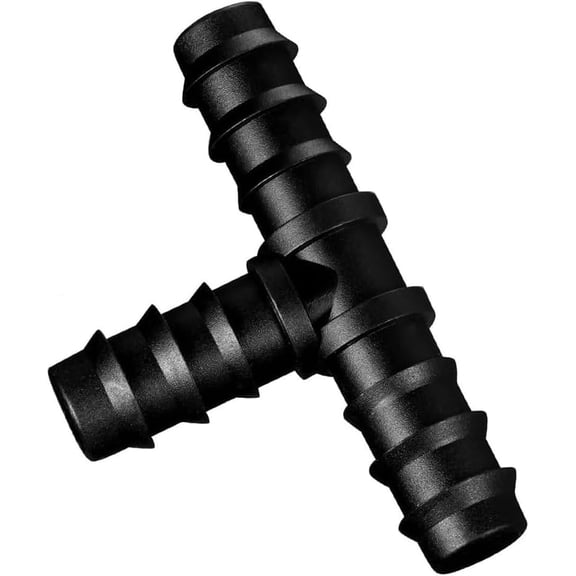 5 Pcs 3/4 Inch Barbed PVC Tee Fittings – SCH 40 Plastic Hose Barb Tee Connectors for Water Line, Irrigation and Tubing Systems