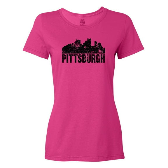 Inktastic Pittsburgh Skyline Grunge Women's T-Shirt