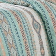 thumbnail image 3 of 2 Piece Twin Quilt Set with Geometric Pattern, Blue- Saltoro Sherpi, 3 of 4