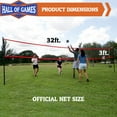thumbnail image 2 of 32 ft Outdoor Volleyball and Badminton Net with Carrying Bag Accessories Set by Hall of Games, 2 of 7