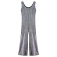thumbnail image 4 of Alvivi Kids Girls Metallic Gymnastics Leotards Sleeveless Stage Performance Bell-Bottomed Bodysuit Black 5-6, 4 of 7