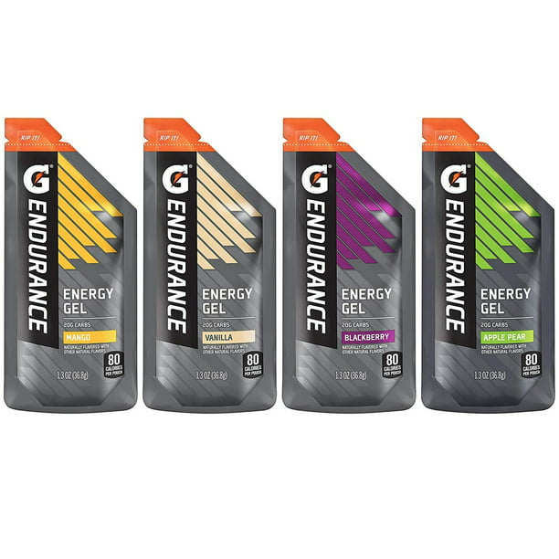 Gatorade Energy Gel, 4 Flavor Variety Pack, 1.3 oz 12 Count - Walmart.com