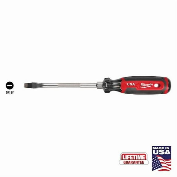 Milwaukee 5/16, 6 inch, Slotted Standard Cushion Grip Screwdriver (USA) - MT207