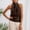 czb# Brown661, variant on CUZIBR Tank Tops For Women Sleeveless Halter Neck Elegant Satin Camisole Solid Color Ruched Lightweight Layering Loose Fit Casual Stilish Backless Shirt Summer Party Beach Stylish Cami,Black,L