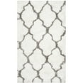thumbnail image 5 of SAFAVIEH Barcelona Mira Geometric Shag Area Rug, Ivory/Silver, 8' x 10', 5 of 9