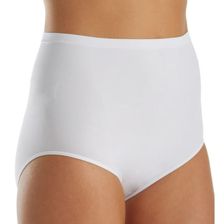 Pink Panty Brief - Women's Rhonda Shear 4230 Ahh High Waisted Seamless Brief Panty