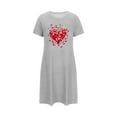 thumbnail image 4 of Censtreet Women's Printed Short Sleeved Round Neck Loose And Comfortable Short Nightgown, 4 of 6