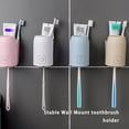thumbnail image 4 of Bearachild Soporte de pared para cepillos de dientes, soporte para vasos a prueba de polvo, organizador adhesivo, accesorios de baño para el hogar, Juegos de accesorios de baño Blanco Bearachild HA078324-01, 4 of 6
