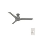 thumbnail image 4 of Hunter - Gallegos Indoor/Outdoor Ceiling Fan, Wall Control, 52-inch, Matte Silver, Modern-style, 3-speed WhisperWind Motor, 51584, for Porches, Bathrooms, 4 of 17
