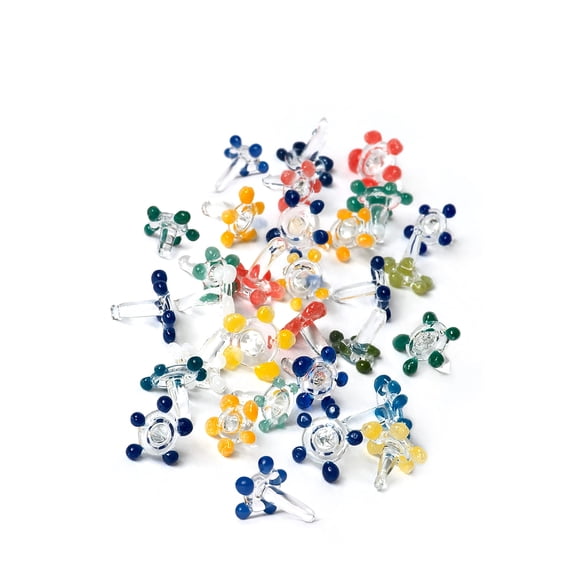 Cuentas de vidrio Eleva 6-9 mm colores surtidos (paquete de 30)