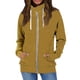 thumbnail image 1 of Sudadera con cremallera y cordón para mujer, chaqueta de manga larga con cuello levantado, prendas de vestir con bolsillo para el trabajo, jengibre XXL, 1 of 4