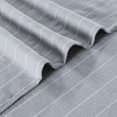 thumbnail image 4 of Sleepdown 100% Cotton Flannel Sheets Full Size Bed Sheets Set with Deep Pockets Brushed Flannel with Elastic Fitted Sheet Set, Soft & Cozy Sheets, 4 Pc Bedding and Pillowcase set, Grey Pin Stripe, 4 of 8