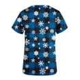 thumbnail image 5 of LSLJS Hauts à Manches Courtes à Col en V pour Femmes, Blouse à Poche Imprimée d'Uniforme de Travail, Hauts de Sarrau de Noël, 5 of 5