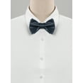 thumbnail image 2 of INSPIRE CHIC Men's Solid Color Self-tied for Formal Wedding Party Tuxedo Bow Ties Deep Gray One Size, 2 of 5