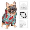 thumbnail image 3 of Fotbe Watermelon Print Small Dog Sweater Hoodies Pet Grey Hooded Soft Fleece Sweatshirts with Pocket Fall Winter Puppy Cat Sweaters Warm Clothes-XX-Large, 3 of 7
