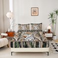 thumbnail image 2 of Manfei Retro Deer Camouflage Fitted Sheet Full, Branches Camo Bed Set, Desert Tan, 3 Pieces, 1 Fitted Sheet and 2 Pillowcases, 2 of 6