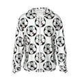 thumbnail image 1 of Fotbe Happy Football Chaqueta con Protección Solar UPF 50+ para Hombre y Mujer, Camisa con Capucha y Bolsillos-Large, 1 of 7