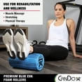 thumbnail image 4 of CanDo Blue Marble High Density EVA Foam Roller for Muscle Restoration, Massage Therapy, Sport Recovery, and Physical Therapy. 6" x 12", Round, 4 of 6